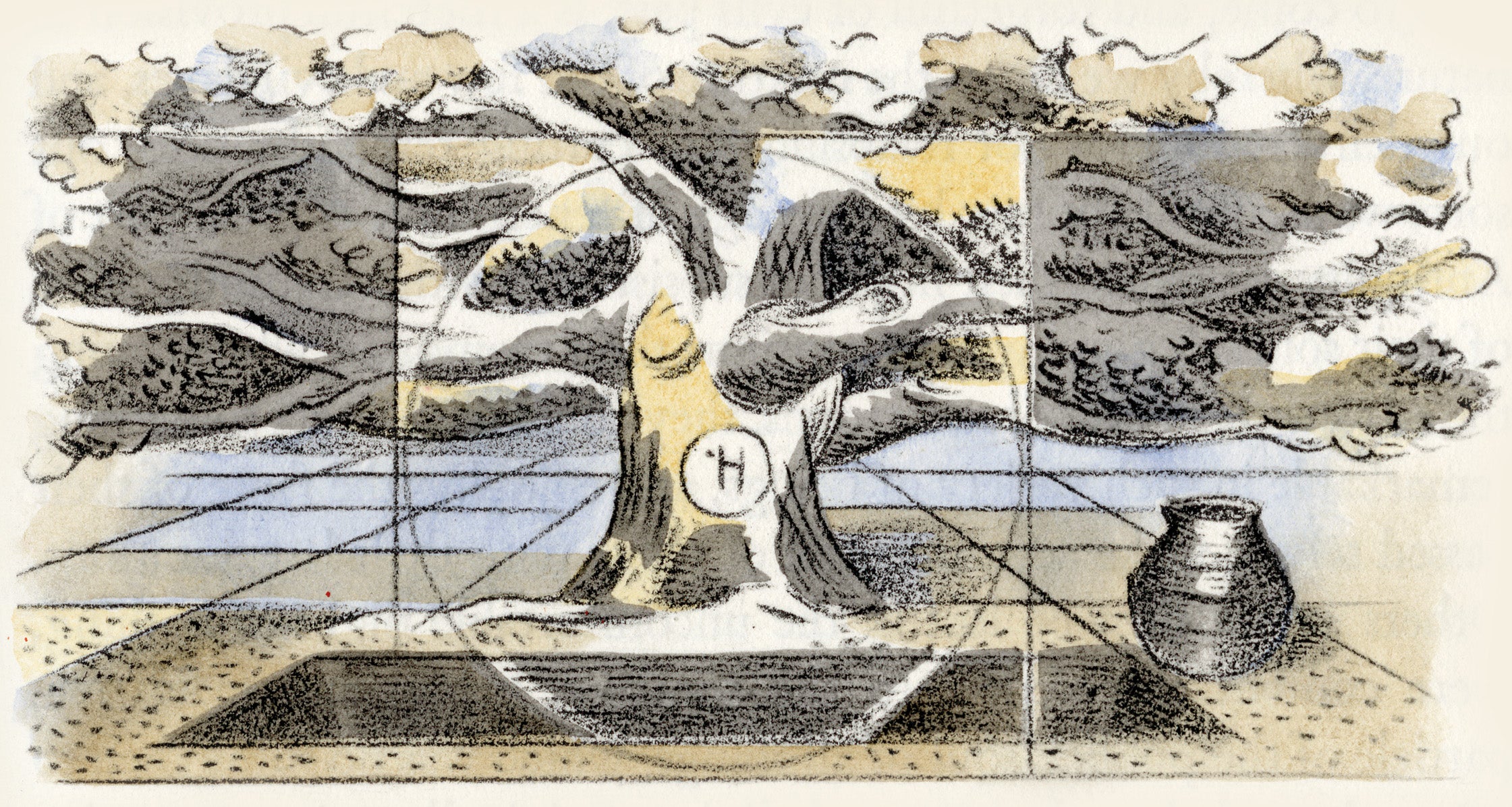 Paul Nash illustrations for Thomas Browne Urne Buriall and The Garden of Cyrus