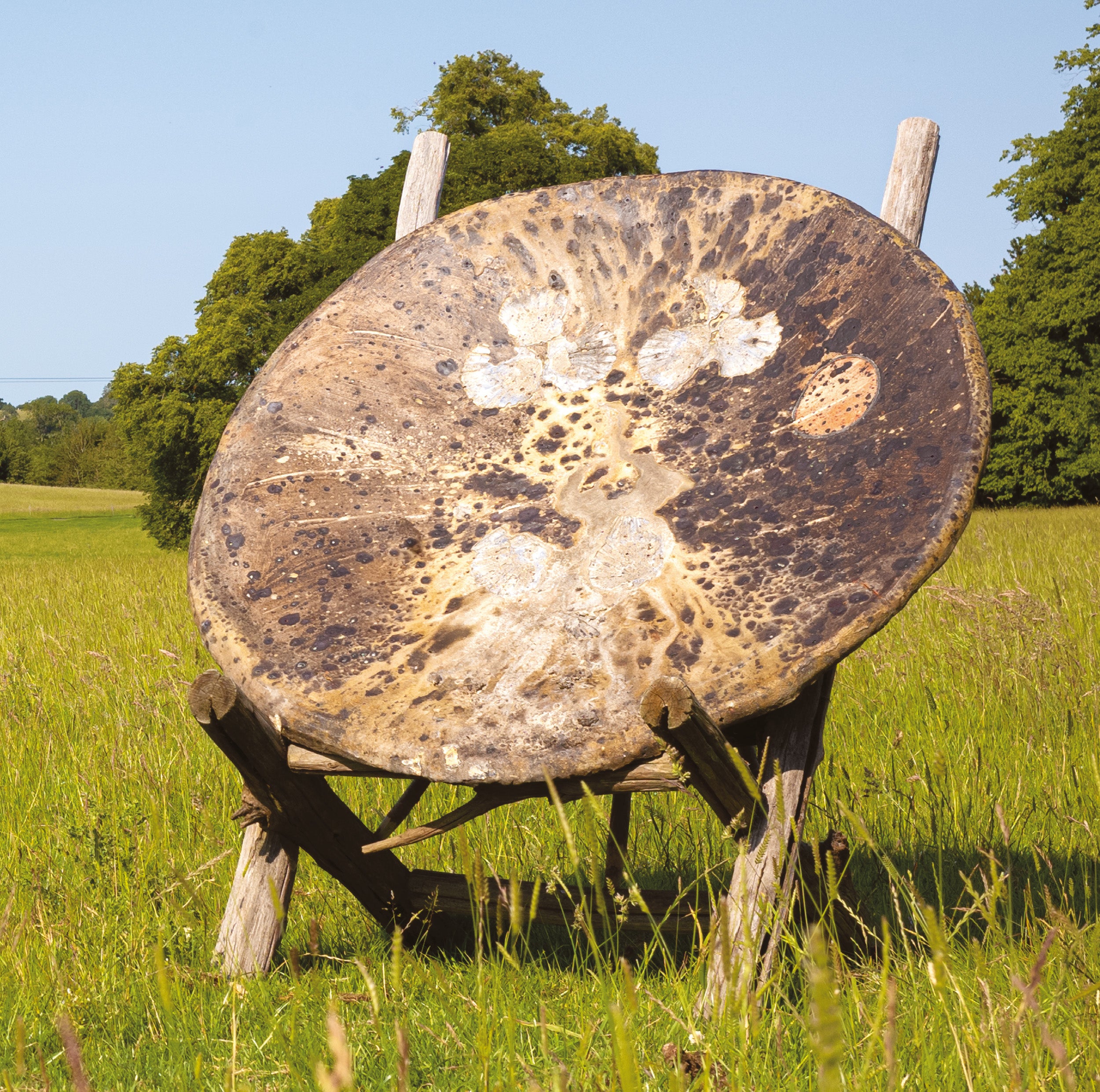 Nic Collins, Very Large Dish, fired in firebox area, natural ash glaze