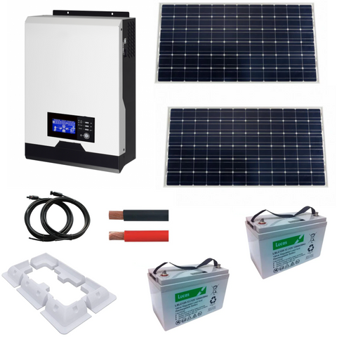 1Kw 24V Complete Off-Grid Solar Power System With 4 X 250W Solar