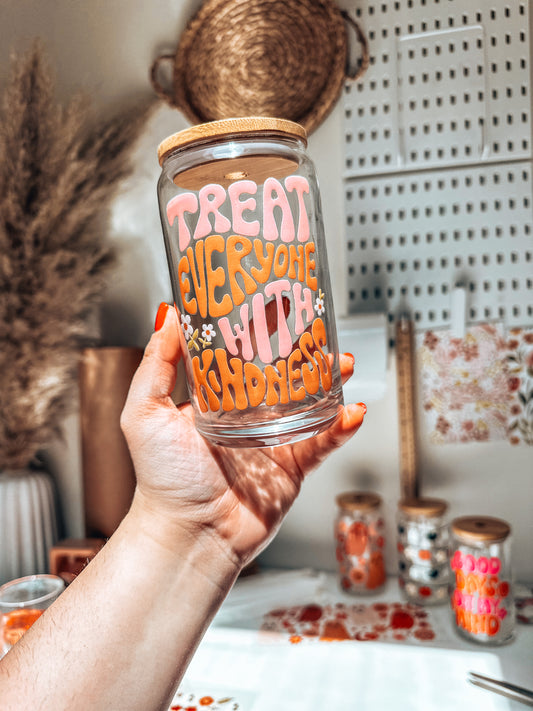 Good Days On My Mind Cup, Iced Coffee Glass Cup, Cute Aesthetic Glass –  Powered By Daisies