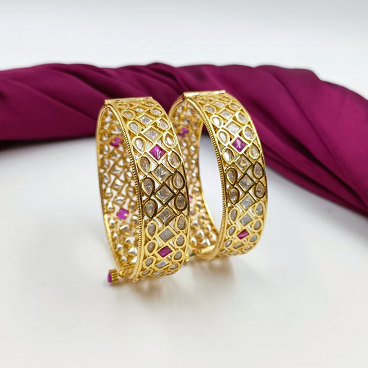 Charming Designer Real Kundan Bangles