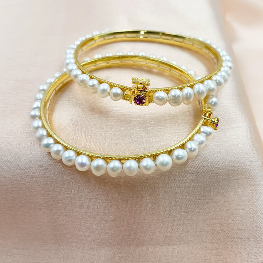 Blooming Designer fresh Water Pearls Bangles