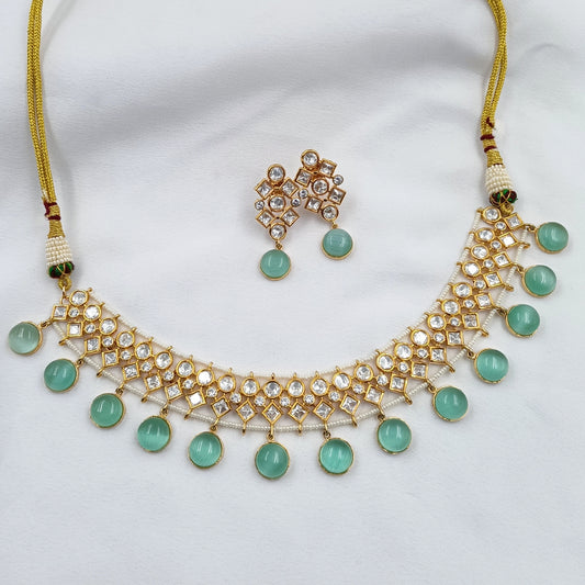 Attractive Droplet Designer Kundan Necklace Set