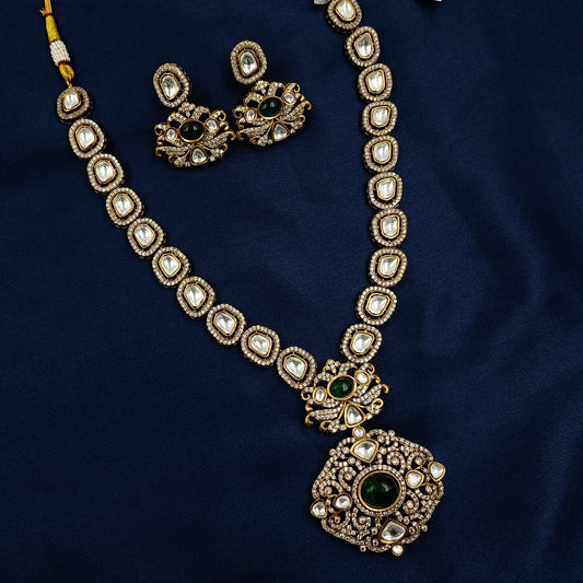 Elegant Designer Antique Finish Kundan Necklace