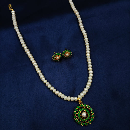 Precious Floret Designer Real Pearls Set