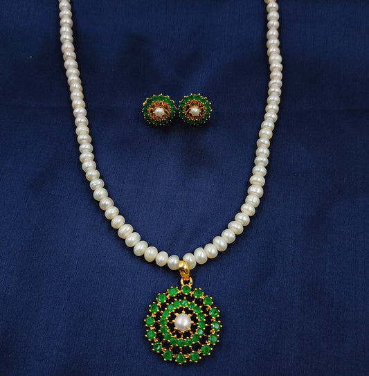 Precious Floret Designer Real Pearls Set