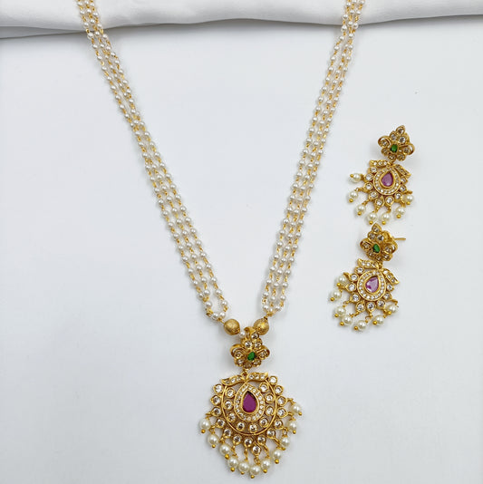 Supreme Droplet Designer Pearls Necklace