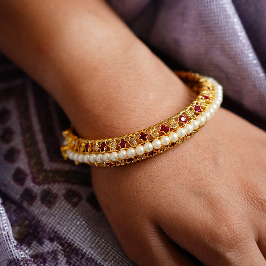 Traditional Pearls Bangles