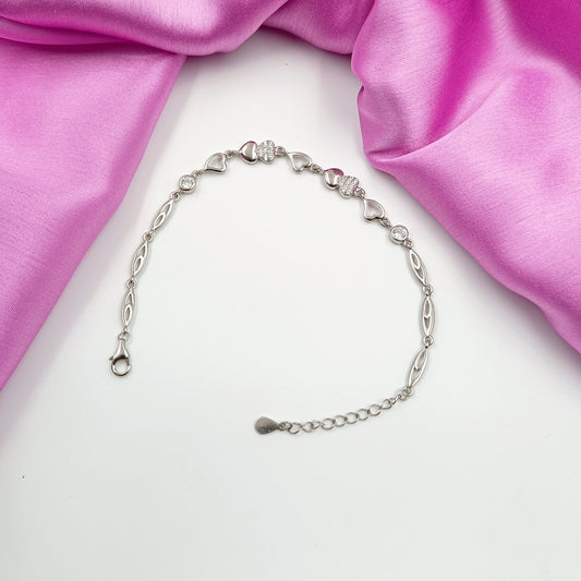 92.5 Silver Beautiful Designer Bracelet Shree Radhe Pearls