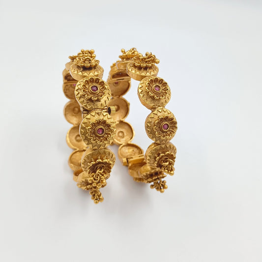 Circle Designer Antique Broad Bangles Shree Radhe Pearls