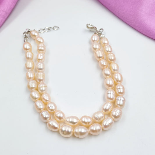 Fresh Water Pearls Rice Pearls Shape Bracelet Shree Radhe Pearls