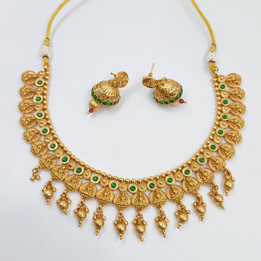 Goddess Laxmi Temple Necklace Shree Radhe Pearls