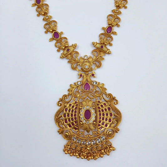 Temple Long Set Shree Radhe Pearls