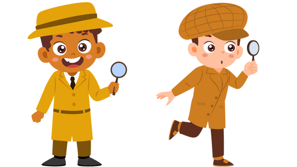 Kinderen Detective Spelend Leren