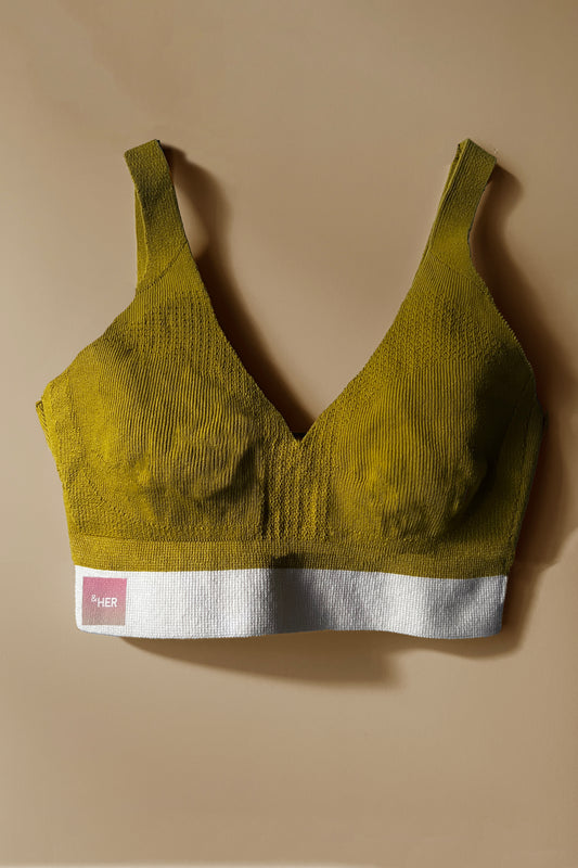 Sulfur Gold Crop Bra - &HER Hemp Collection – AndHerShop