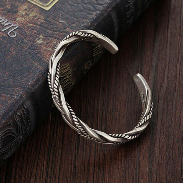 silver-plated men's bracelet