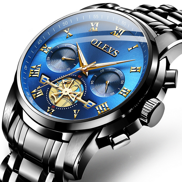 luxury men's watch, black watch, men's fashion