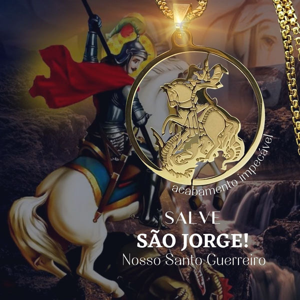 São Jorge matando o dragão, colar de São Jorge