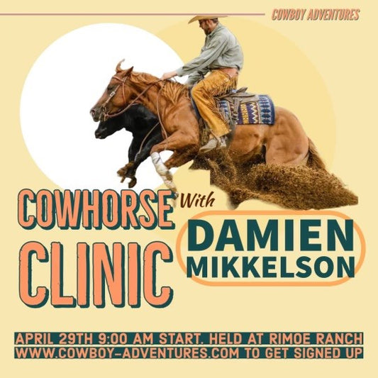 April 29th Cowhorse Clinic with Damien Mikkelson
