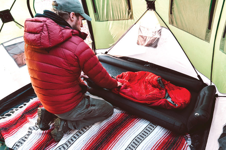 Pelican Outdoor Sleeping Pad Setup Lifestyle Image