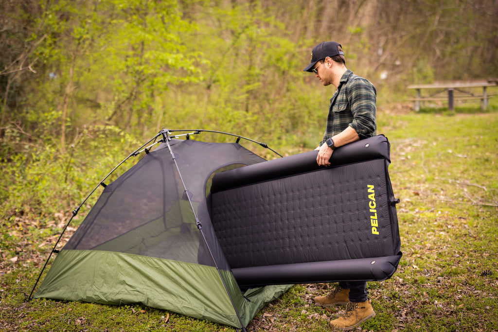 Self-inflating sleeping pad lifestyle image