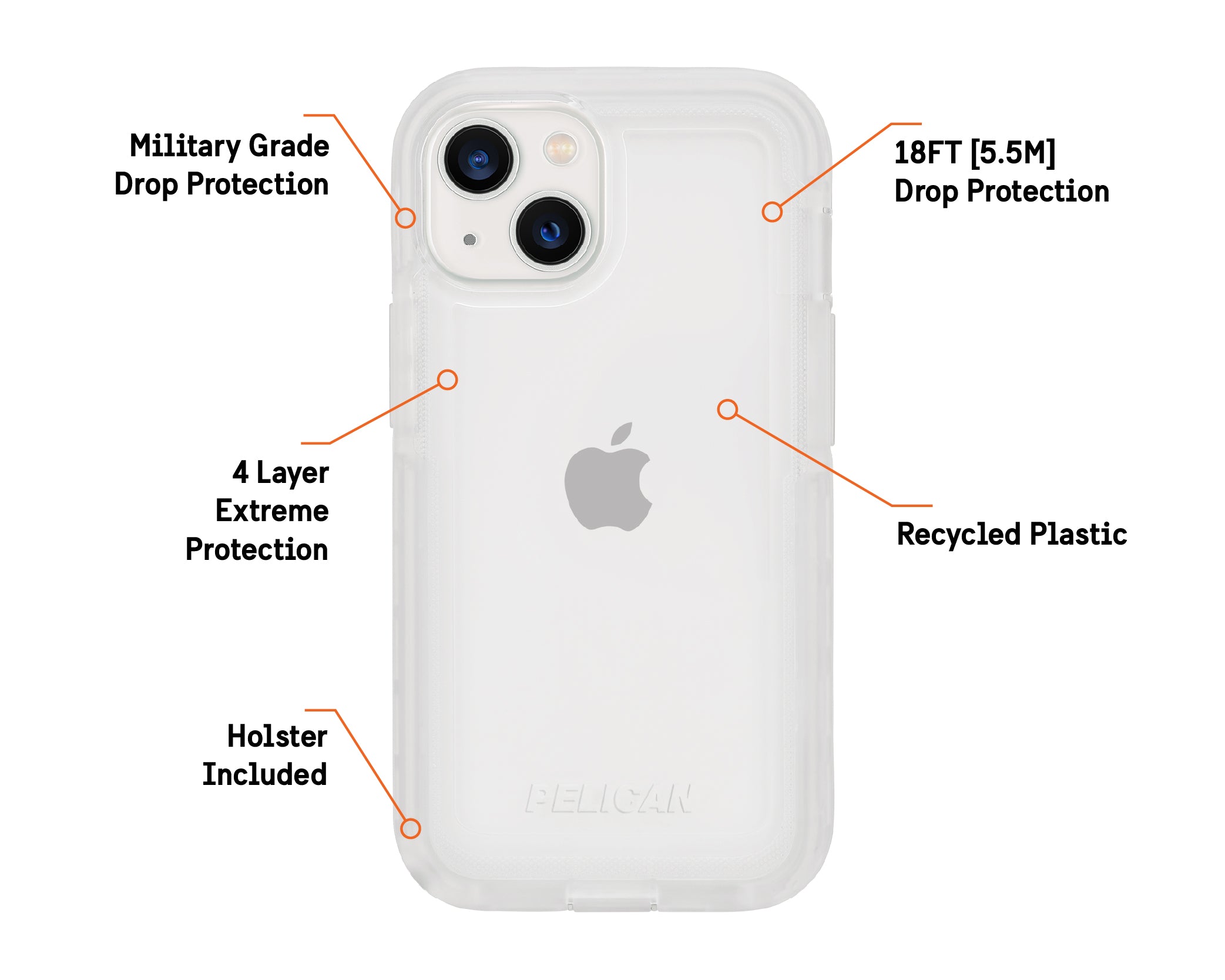 Pelican Voyager Clear for iPhone 13