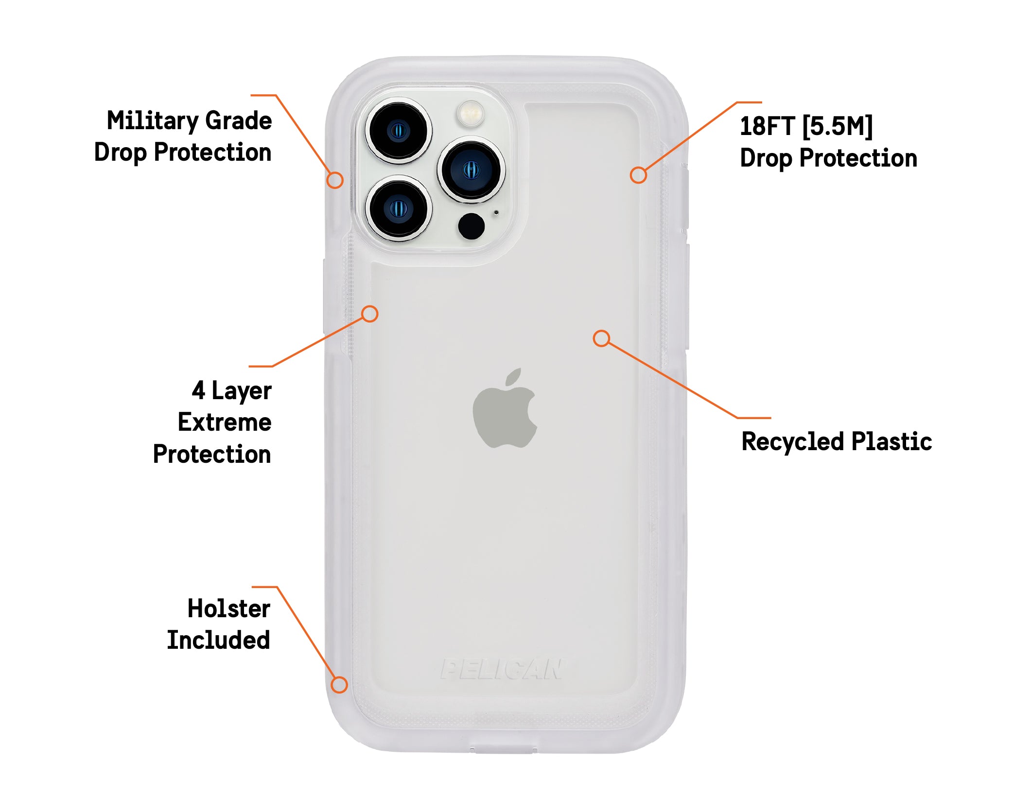 Pelican Voyager Clear for iPhone 13 Pro