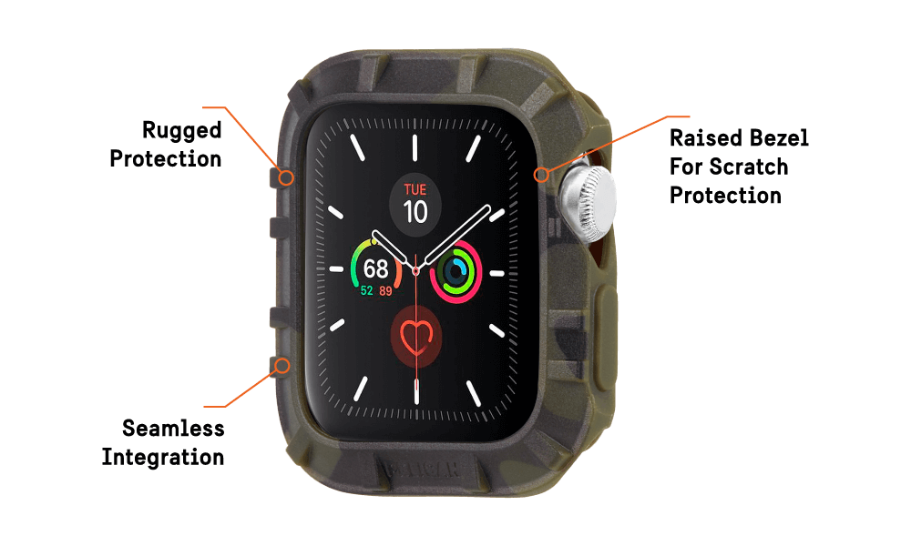 Protector Bumper For Apple Watch Devices 38 - 40 - Camo Green