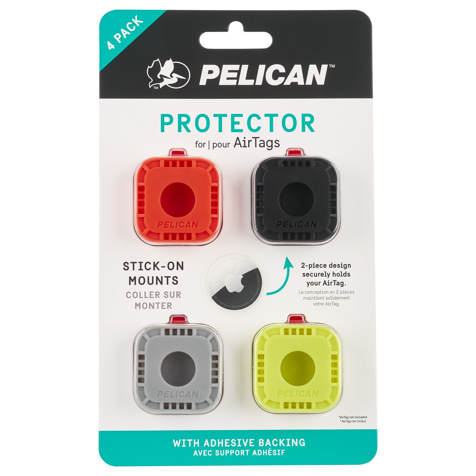 FlexOn Film Protector for Apple AirTag (4-Pack) - Clear