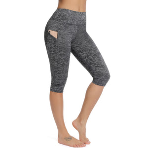 Women’s High-Waist Capri Leggings with Side Pockets - BossDeals