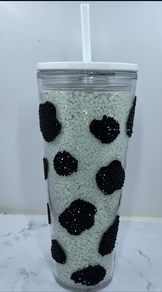 15 oz Snow Globe Sublimation Glass Can