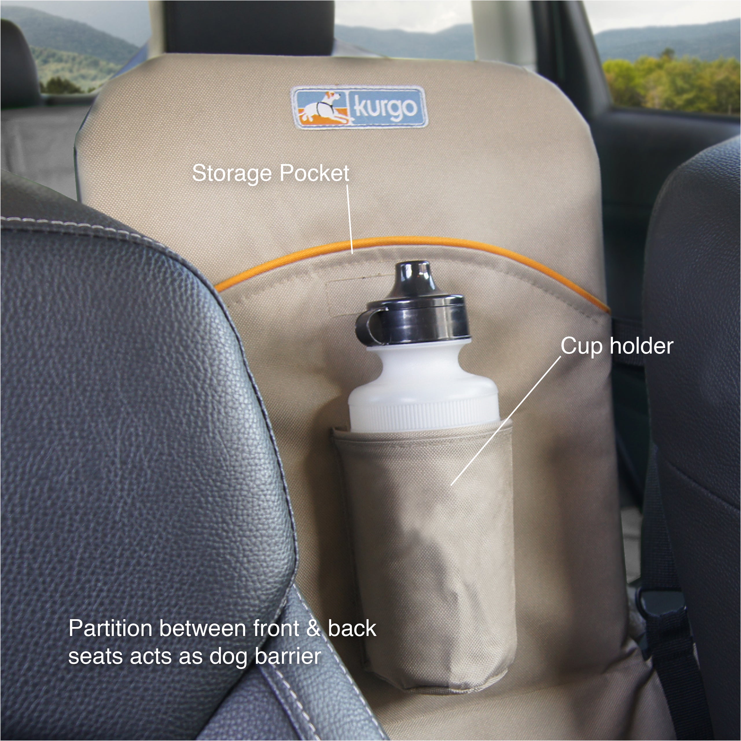 Kurgo Extension pour la banquette arrière Backseat Bridge - Sand/Black