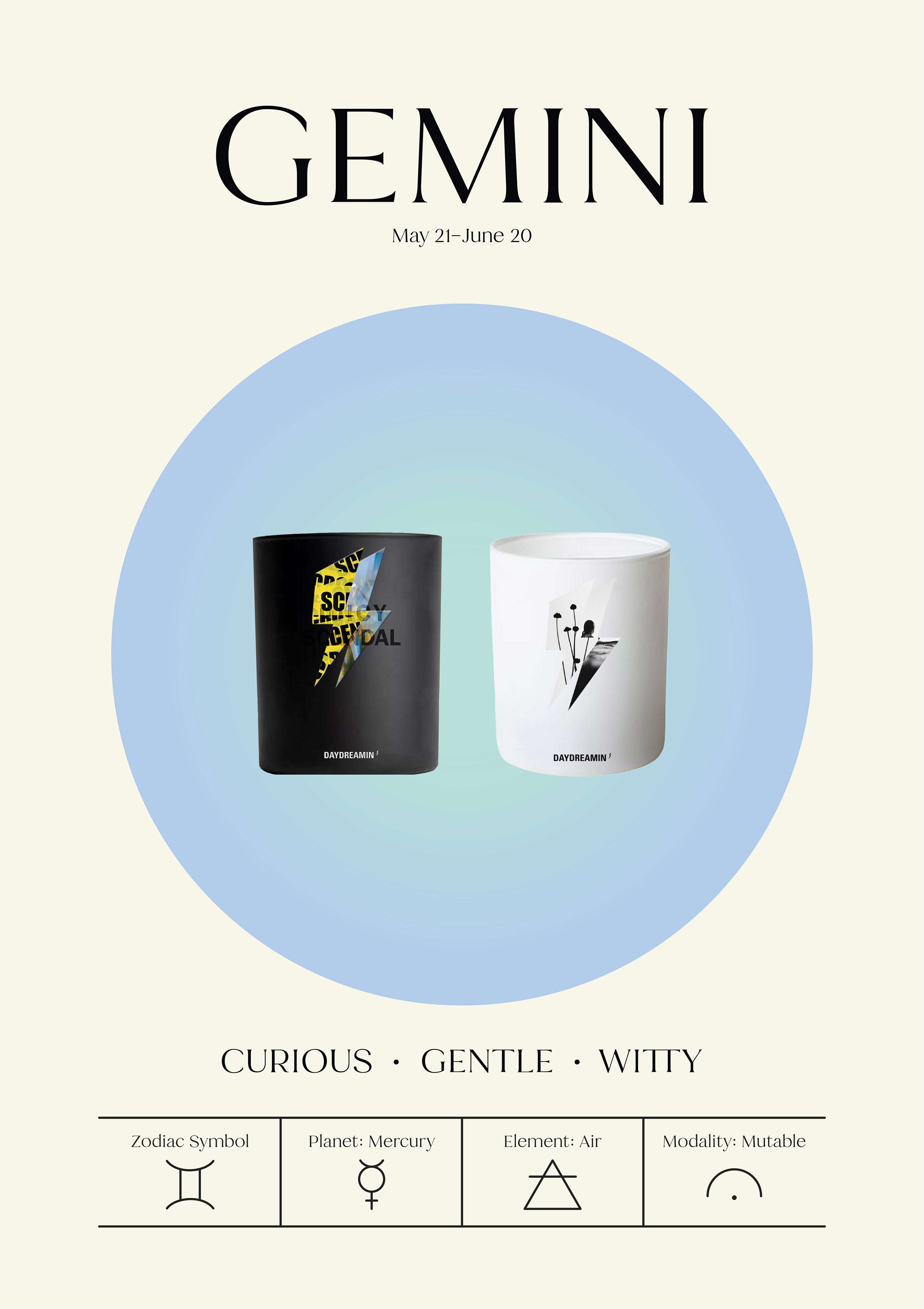 Gemini | Zodiac of Candle Scents by DAYDREAMIN' UK