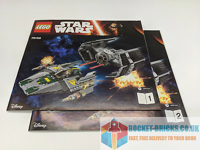⭐️️️LEGO 75150 STAR WARS TIE ADVANCED VS A-WING - 2 x INSTRUCTIONS ONLY - NEW️️⭐️