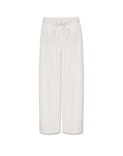 Jolie Adjustable Drawstring Rib Waistband Satin Pant - Southern