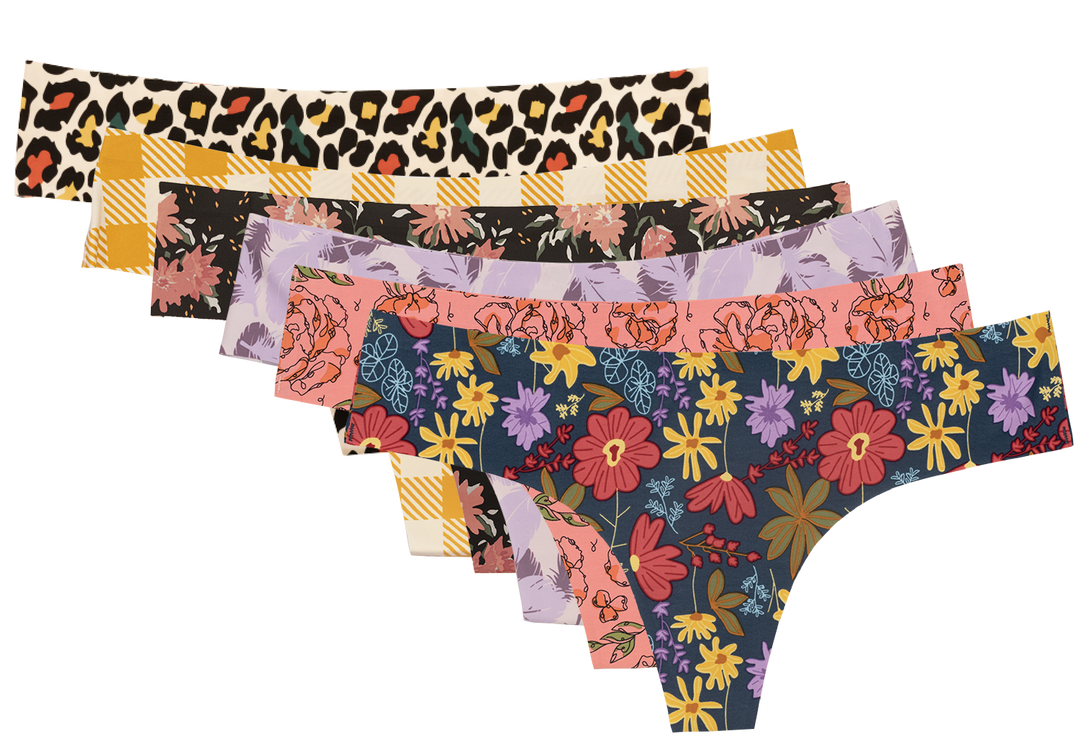 Love Libby Women's Laser Cut Hipster Underwear, Flourish Print in Three  Pack - SM