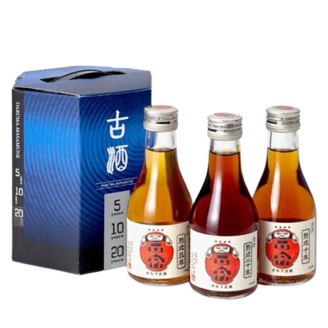 達磨正宗熟成三、五、十年古酒180ml × 3 – Sakeno