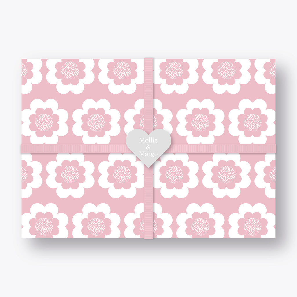 White Flower Wrapping Paper Pack – Mollie & Margo