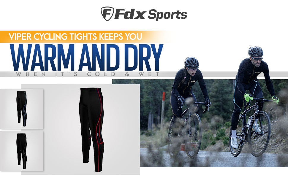 Fdx All Day Men's & Boy's Blue Thermal Padded Cycling Tights