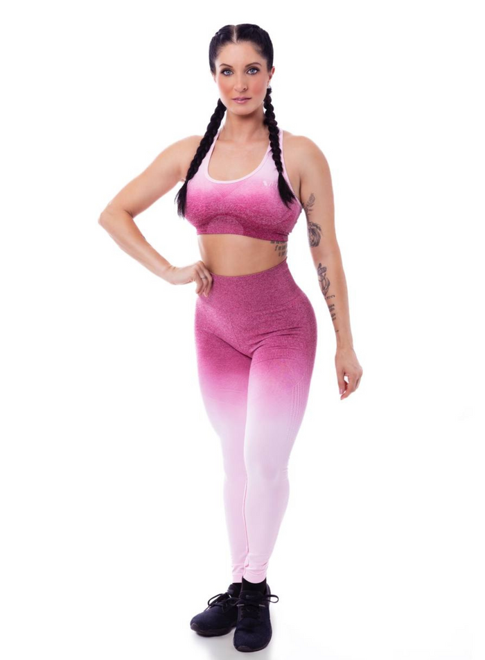 Melissa Hibiscus Sports Bra, Pink Ombre