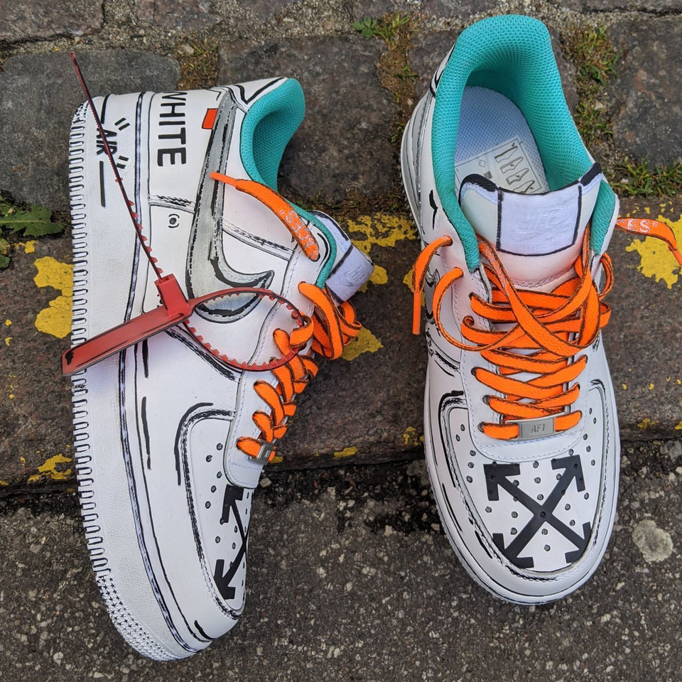 Cartoon OFF-WHITE x Nike Air Force 1 – KarlsKicks®