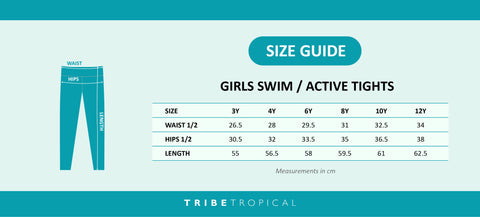 Girls swim tights from Tribe Tropical