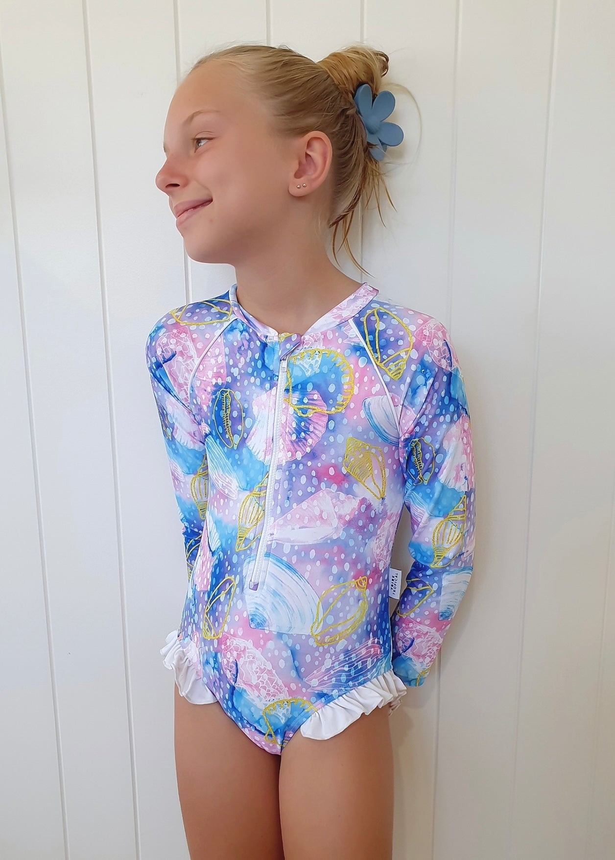 Girls Long Sleeve Swimsuit - Hamilton Island – Tribe Tropical