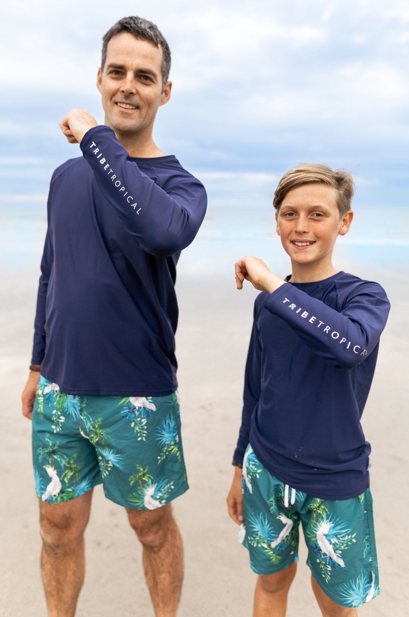 Kids Rash Guard Top | Navy Blue Rashie | Plain Rash Top – Tribe Tropical