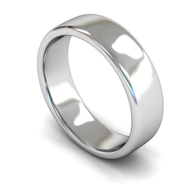 Goldsmiths 5mm D Shape Standard Wedding Ring In Sterling Silver