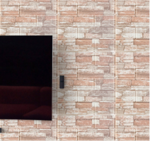 3D foam brick wallpaper