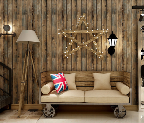 coloribbon peel and stick vintage wood grain art design wallpaper