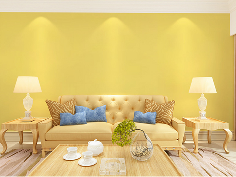 coloribbon self-adhesive yellow pvc wallpaper