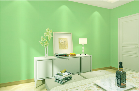 coloribbon self-adhesive light green pvc wallpaper