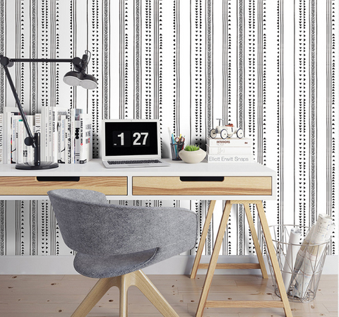 coloribbon peel and stick stripe and triangle wall stickers